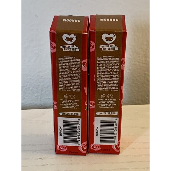 2X Lime Crime Velvetines Liquid Matte Lipstick "SHROOM" Full Size New Box SET - Picture 4 of 5